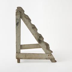 Antique French Library Ladder 19th Century Original Paint - 4437964