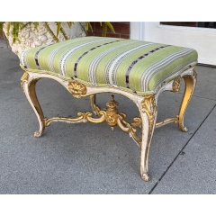 Antique French Louis XV Style Ottoman Footstool Bench 1 of 2 - 4117863