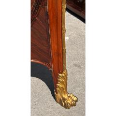 Antique French Louis XV Style Rosewood Satinwood Inlaid King Bed Frame - 3344159