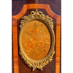 Antique French Louis XV Style Rosewood Satinwood Inlaid King Bed Frame - 3344162