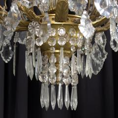 Antique French Louis XVI Bronze Crystal Chandelier - 3707944