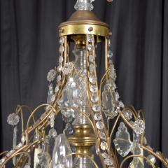 Antique French Louis XVI Bronze Crystal Chandelier - 3707950