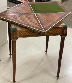 Antique French Louis XVI Bronze Mounted Marquetry Inlaid Handkerchief Game Table - 2611464
