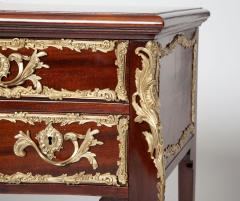 Antique French Louis XVI Style Mahogany Bureau Plat with Ormolu Bronze Mounts - 3886480