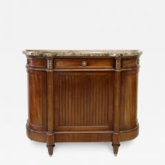 Antique French Louis XVI Style Mahogany Marble Top Sideboard Server - 3527802