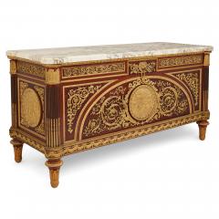 Antique French Louis XVI style ormolu mounted commode after Benneman - 3596854