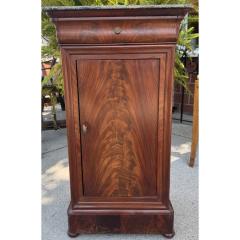 Antique French Mahogany Marble Top Nightstand End Table Cabinet - 4254702