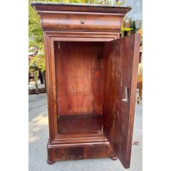 Antique French Mahogany Marble Top Nightstand End Table Cabinet - 4254704
