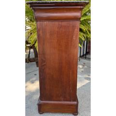 Antique French Mahogany Marble Top Nightstand End Table Cabinet - 4254706
