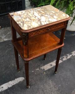 Antique French Marble Top Side Table Nightstand - 1818335