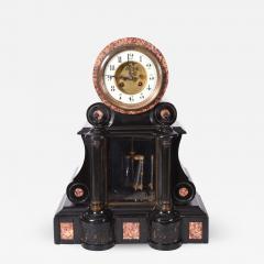 Antique French Marble and Bronze Mantle Clock - 802373