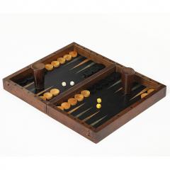 Antique French Marquetry Backgammon and Chess Set Circa 1910 - 4047942