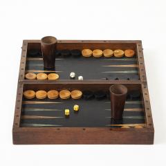 Antique French Marquetry Backgammon and Chess Set Circa 1910 - 4047944