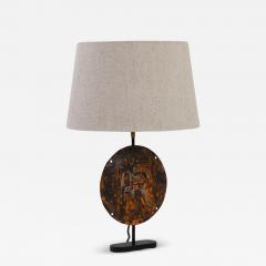 Antique French Metal Sign Table Lamp  - 3423495