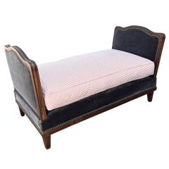 Antique French Mohair Petite Daybed W Ratchet Sides - 4254768