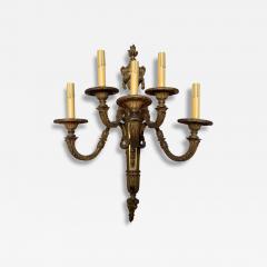 Antique French Neoclassical Gilt Bronze 5 Arm Light Sconce 1 of 2 - 4513405
