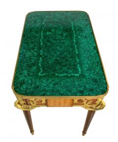 Antique French Ormolu Mounted Malachite Top Center Table desk - 3686885