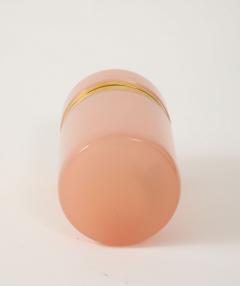 Antique French Pink Cylindrical Opaline Box Early 20th C  - 4179396