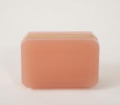 Antique French Pink Opaline Rectangular Box with Hinge 1910 - 4179359