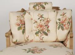 Antique French Provincial Bleached Mahogany Wood Duchesse Brisee 2 Piece Chaise - 2411903