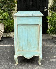 Antique French Provincial Blue Blue Paint Decorated Buffet Cabinet - 3049608