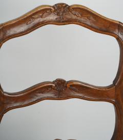 Antique French Provincial Fruitwood Side Chairs W Clarence House Cheetah Fabric - 1932422