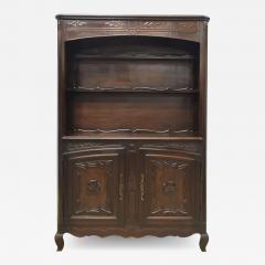 Antique French Provincial Louis XV Style Oak Vaisselier Breakfront Hutch - 3044893