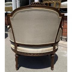 Antique French Provincial Louis XVI Petite Bergere Fruitwood Arm Chair 1 of 2 - 4232204