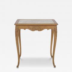 Antique French Provincial Marble Top Side Table - 4796463