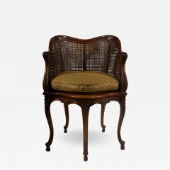 Antique French Regency Double Cane Walnut Chair - 3383948