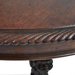 Antique French Renaissance Revival Pedestal Oval Dining Table - 167198