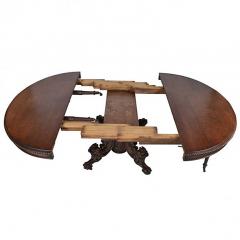 Antique French Renaissance Revival Pedestal Oval Dining Table - 167203