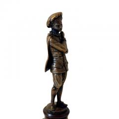 Antique French Silver Bronze Sculpture of a Dandy - 4228558