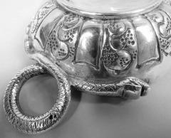 Antique French Silver Grapevine Wine Taster - 3798518