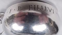 Antique French Silver Wine Taster with Scallop Shell Handle 18th C - 3983806