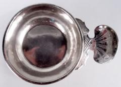 Antique French Silver Wine Taster with Scallop Shell Handle 18th C - 3983847