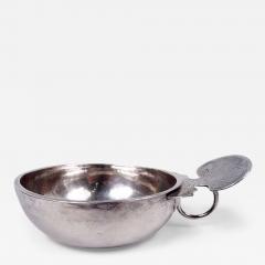 Antique French Silver Wine Taster with Scallop Shell Handle 18th C - 3985659