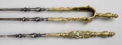 Antique French Steel and Cast Brass Firetools Circa 1850 - 261626