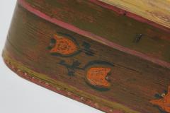 Antique French Storage Box with Hand Painted Clown Motif - 2311436