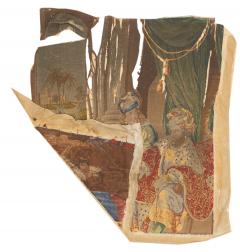 Antique French Tapestry 35 x 38 - 4241321