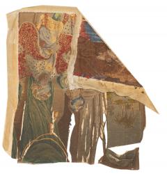 Antique French Tapestry 35 x 38 - 4241322
