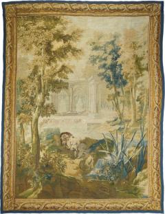 Antique French Tapestry 7 11 x 10 4  - 4318957