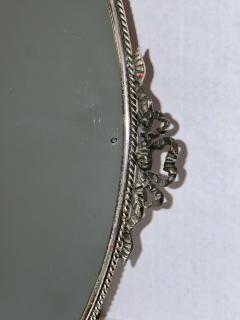 Antique French Vintage Silver Plate Table Vanity Mirror - 3382355