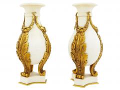 Antique French White Marble And Gilt Bronze Cassolettes - 4202520