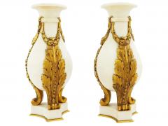 Antique French White Marble And Gilt Bronze Cassolettes - 4202522
