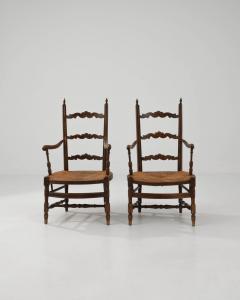 Antique French Wooden Armchairs a Pair - 3471746