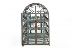 Antique French Wrought Iron Chest Wine Storage Rack for 28 Bottles - 4500355