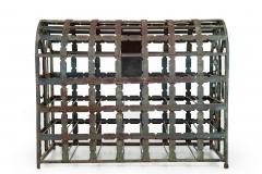 Antique French Wrought Iron Chest Wine Storage Rack for 28 Bottles - 4500356