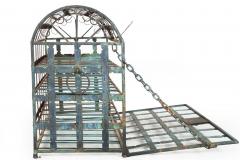 Antique French Wrought Iron Chest Wine Storage Rack for 28 Bottles - 4500358