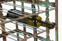 Antique French Wrought Iron Chest Wine Storage Rack for 28 Bottles - 4500359